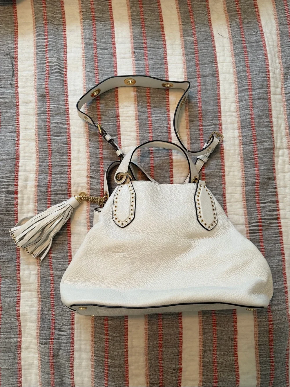 Michael Kors pebbled white